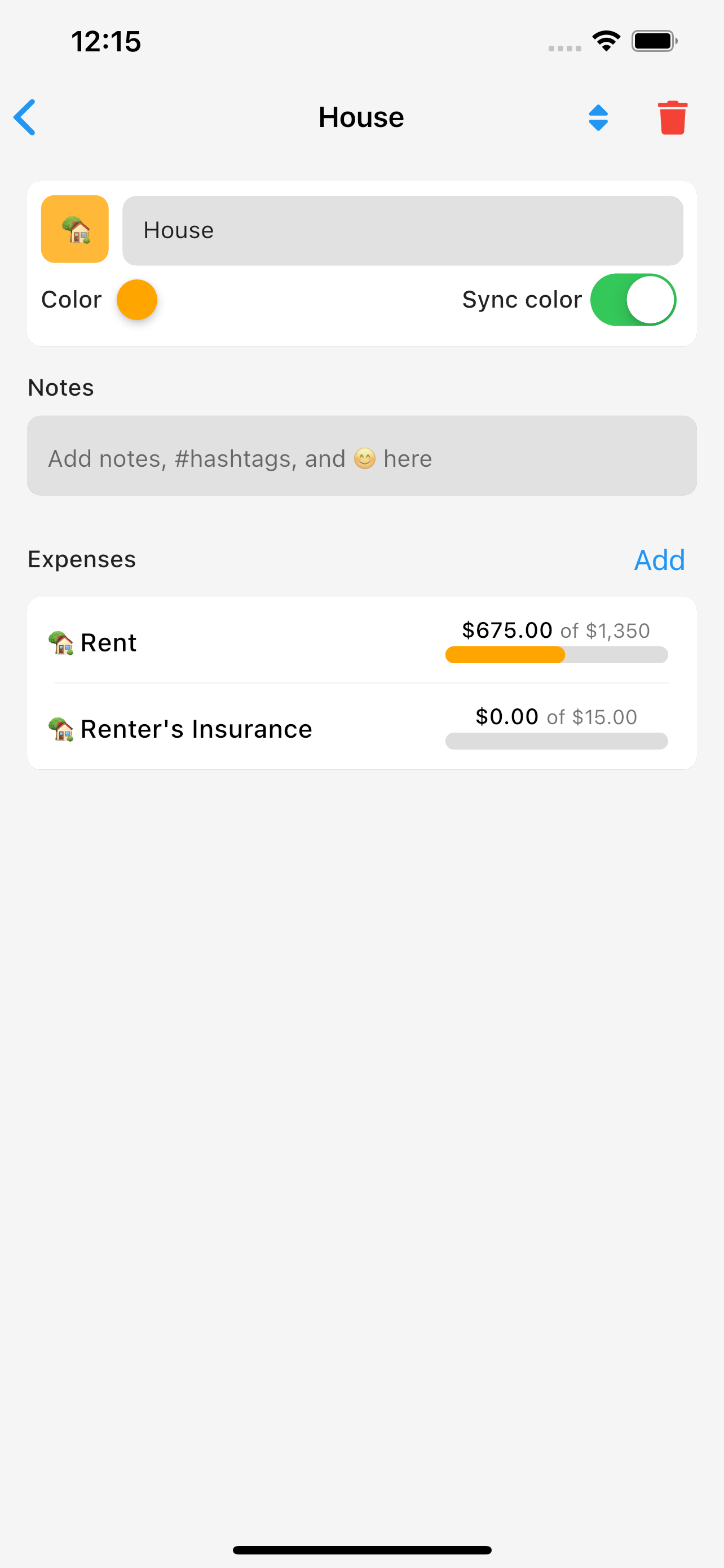 Creating an expense group in Beacon Budget